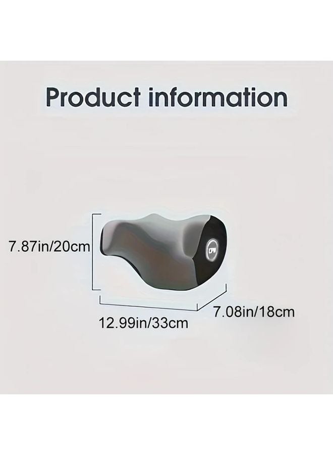 Grey U Shape Neck Support Pillow For Car Seat And Office Chair Ergonomic Travel - Image 3